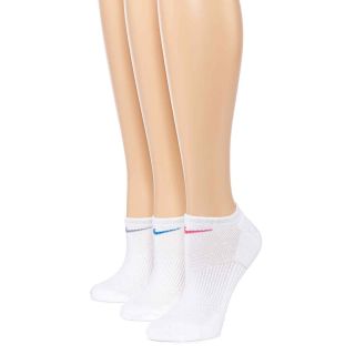 Nike 3 pk. No Show Socks, White, Womens