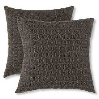Hexagon 2 pk. Decorative Pillows, Black