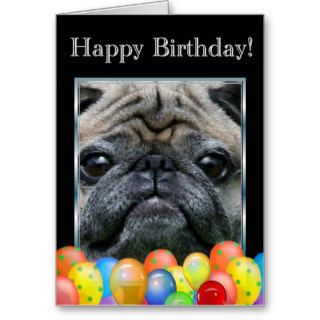 Happy Birthday Pug Dog  card