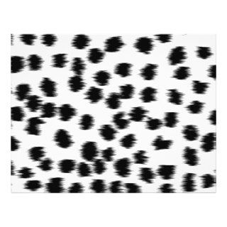 Black and White Dalmatian Print Pattern. Flyer Design