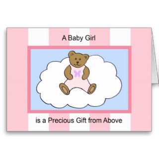 Greeting Card New Baby Girl    Precious Gift