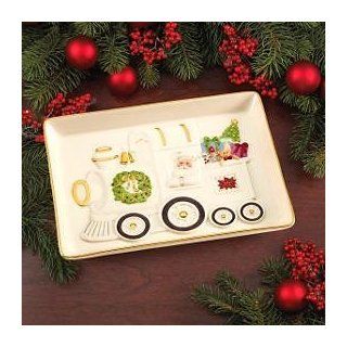 Lenox Santa's Train Tray New in Box   Decorative Platters