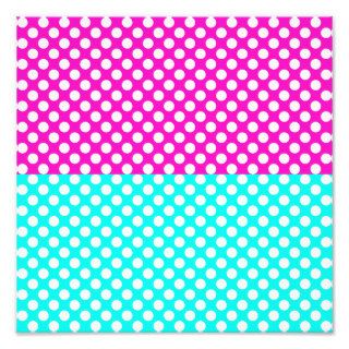 White, Pink and Blue Polka Dot Photo