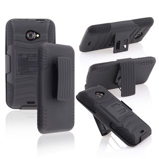 BasAcc Black/ Black Hybrid Case with Holster/ Stand for HTC EVO 4G LTE BasAcc Cases & Holders