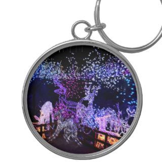 Pink And Purple Christmas Decorations Outdoors Key Chains