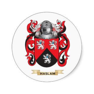 Haslam Coat of Arms (Family Crest) Stickers
