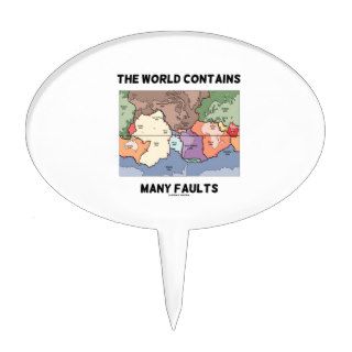 The World Contains Many Faults (Plate Tectonics) Cake Toppers