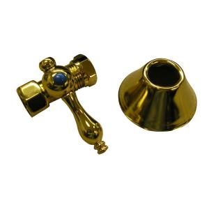 Barclay Products 1/2 in. x 1/2 in. IPS Straight Stop with Flange in Polished Brass 5102 PB