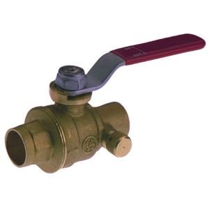 Mueller Global 1/2 in. Forged Brass Ball and Waste Valve   Solder 107 553NL