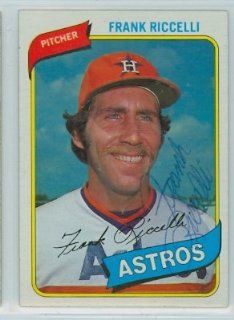 Frank Riccelli AUTO 1980 Topps #247 Astros Sports Collectibles