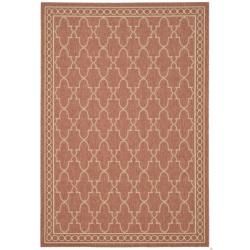 Rust/sand Geometric Pattern Indoor/outdoor Rug (67 X 96)