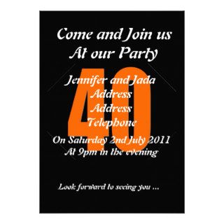 40th party invitation template