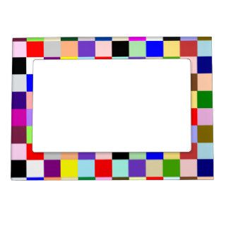 Colorful Squares Photo Frame Magnet