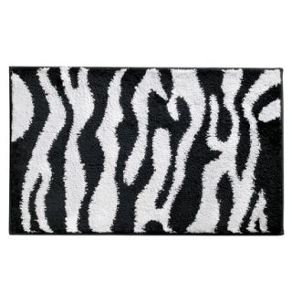 Zebra Bath Rug   Black/White (34x21)