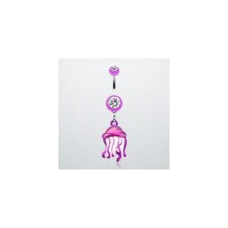 JELLY FISH NAVEL RING BNB 248PURPLEAvailable in 2 colors, Sold individually Body Piercing Rings Jewelry