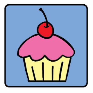 Cartoon Clip Art Cupcake Frosting Cherry Dessert Photo Cutouts