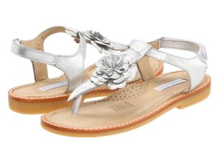 Elephantito Thong Sandal W/ Flower Girls Shoes (Silver)