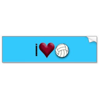 i love volleyball bumper sticker
