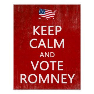 Keep Calm and Vote Romney Poster