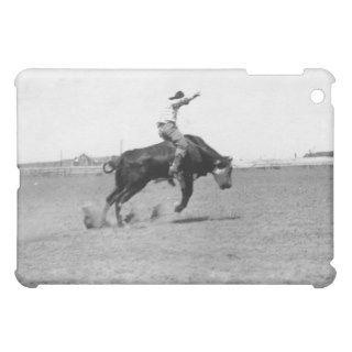 Cowboy Riding a Bucking Bull iPad Mini Cases
