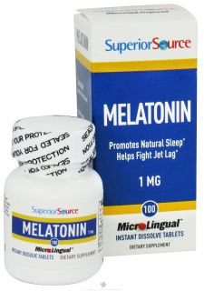 Superior Source   Melatonin Instant Dissolve 1 mg.   100 Tablets