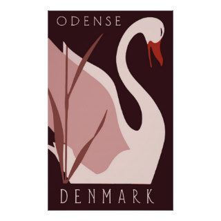 Vintage Travel Poster, Odense, Denmark