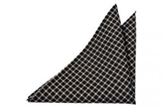 Notch Men's Silk Handkerchief KONRAN Black base with a white checked pattern at  Mens Clothing store