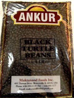 Ankur Black Turtle Beans   64oz., 4lbs  Indian Food  Grocery & Gourmet Food