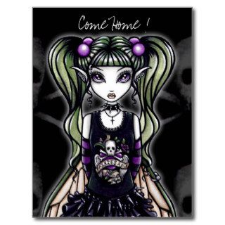 Sadie's  "Come Home  " Gothic Fairy Postcard