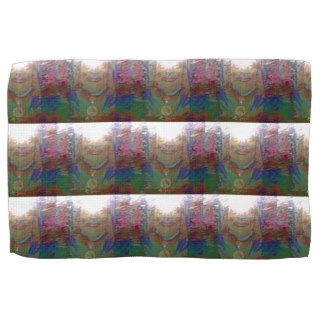 Everywhere  Brightly Colored Jesus Mosaic Hand Towels