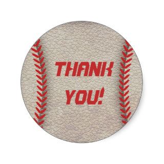 Baseball Party Thank You Stickers