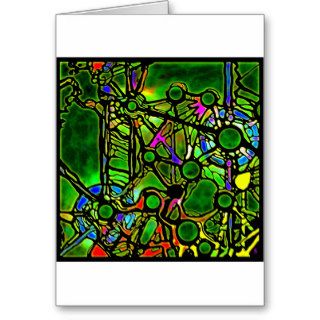 alien stained glass cards