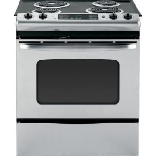 GE 4.4 cu. ft. Slide In Electric Range with Self Cleaning Oven in Stainless Steel JSP39SNSS