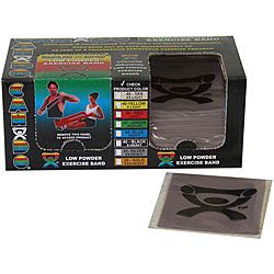 Cando Silver Latex 4 foot Strip Exercise Bands (Pack of 40) Core and Balance