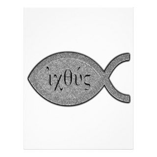 IXOYE Christian Fish Symbol   Stone Effect Flyer