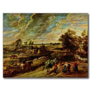Return Of The Peasants The Field By Rubens Post Cards