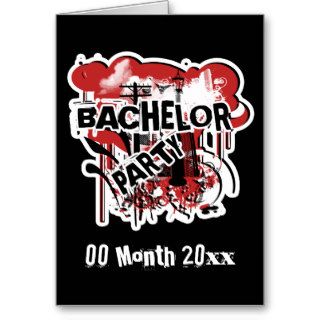 Bachelor party urban grunge PERSONALIZE Cards