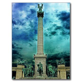 Heroes Square Column, Budapest(2) Postcard
