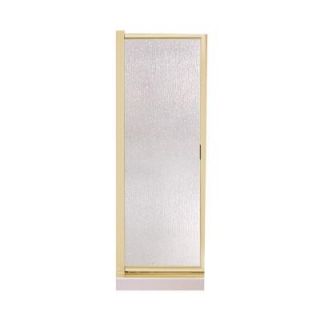 MAAX 24.5 in. to 26.5 in. Swing Open Shower Door in Polished Brass with Rain Glass DISCONTINUED 55G R24
