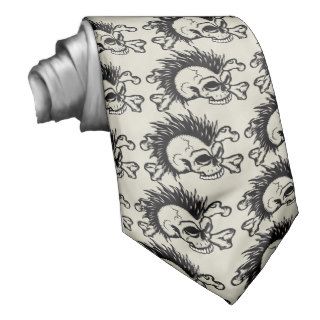 Skull with Mohawk Tie