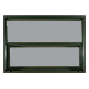 JELD WEN Builders Atlantic Single Hung Aluminum Windows, 37 in. x 26 in., Bronze, with Insulated Obscure Glass 404279