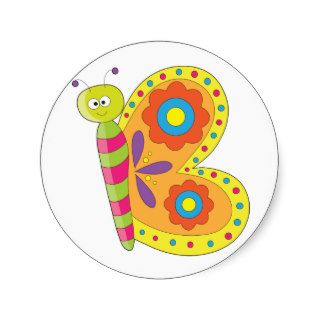 Animal Alphabet Butterfly Stickers