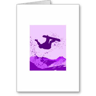 Purple Snowboard Logo Card