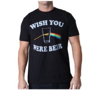 Brew City Promotions Black Wish You Were Beer T Shirt Black Adult Clothing