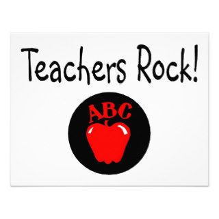 Teachers Rock Apple Invite