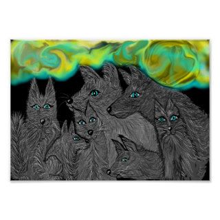poster unique wolf pack personality each one