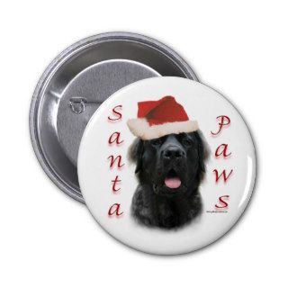 Mastiff (fluffy) Santa Paws Pinback Buttons