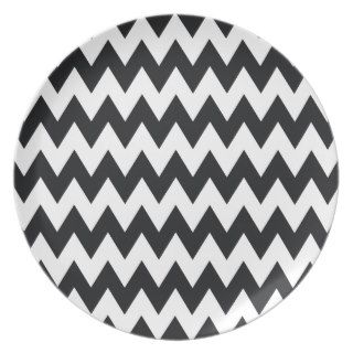 black and white zig zag plates
