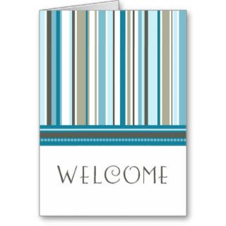 Blue Stripes Employee Welcome to the Team Card
