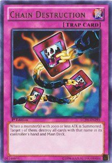Yu Gi Oh   Chain Destruction (LCJW EN293)   Legendary Collection 4 Joey's World   1st Edition   Rare Toys & Games